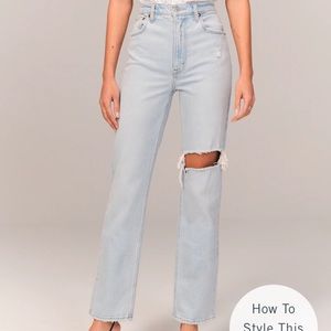90’s straight ultra high rise jean